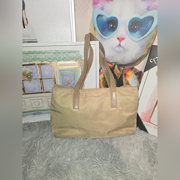 Prada Nylon Small/Medium Tan Shoulder Bag (EUC)(SEE PICS)(148) - Picture 10 of 10